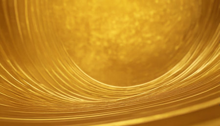 Abstract gold background. 3d rendering, 3d illustration. Computer digital drawing.の素材