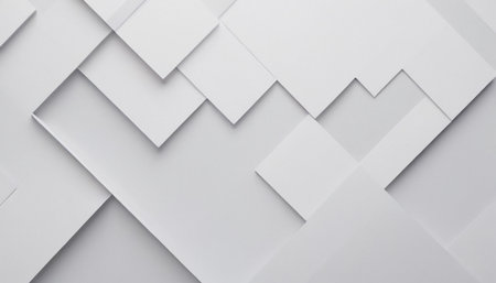 White abstract geometric background. 3d rendering, 3d illustration.の素材