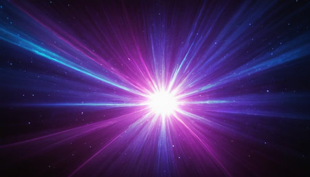 Abstract background with rays and beams of light. Computer generated graphics.の素材