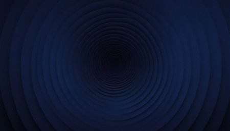 Dark blue concentric circles background. 3d rendering, 3d illustration.の素材