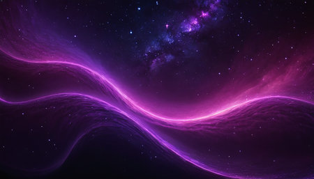 abstract galaxy background with glowing lines, stars and nebula.の素材