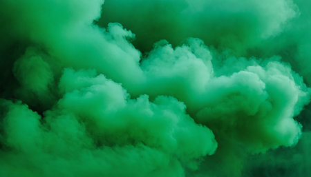 Green cloud on the sky. Texture of cloud. 3d renderingの素材