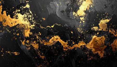 Abstract black and gold background with grunge texture. Texture for designの素材