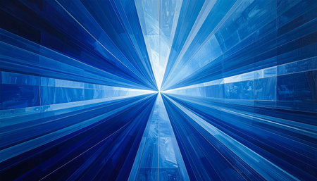 Abstract blue background with lens flare. 3d rendering toned imageの素材
