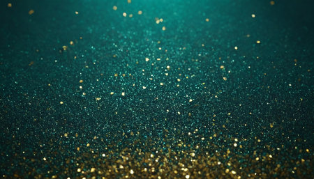 glitter vintage lights background. gold and blue. de-focusedの素材
