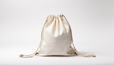 white bag isolated on a white background with clipping path, close upの素材