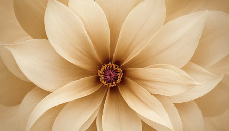 Close-up of a beige dahlia flower in full bloomの素材