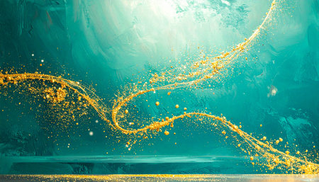 Abstract background with water splash. 3d rendering, 3d illustration.の素材