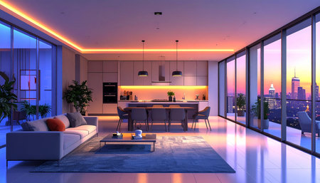 Warehouse of finished products. Industrial interior of a large warehouse.の素材