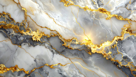 Marble texture background floor decorative stone interior stone. Marble with gold veins.の素材