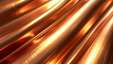 golden metallic background with some smooth lines in it (3d render)の素材