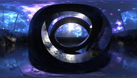 3D rendering of abstract technology digital hi-tech background for bannerの素材