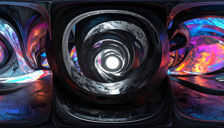 3D rendering of abstract fractal background for creative art,design and entertainmentの素材