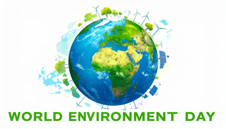 World Environment Day. Elements of this image are furnished by NASA.の素材