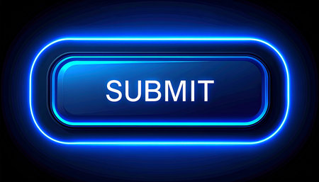 Blue web button with the word SUMMIT in the center. Vector illustrationの素材