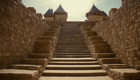 Ancient fortress in Al Khazneh, Cairo, Egypt.の素材