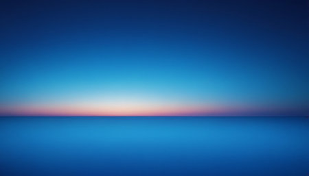 Sunset over the sea. Blue sky and sea. Nature composition.の素材