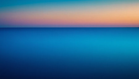 Beautiful sunset over the sea. Natural background. Long exposure.の素材