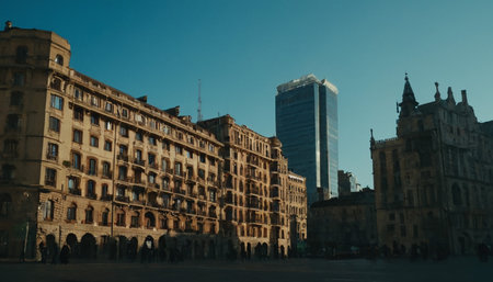Panoramic view of Old Town Square in London, UK.の素材