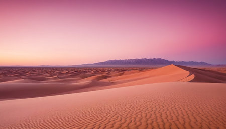 Sunset in the Sahara desert, Merzouga, Moroccoの素材