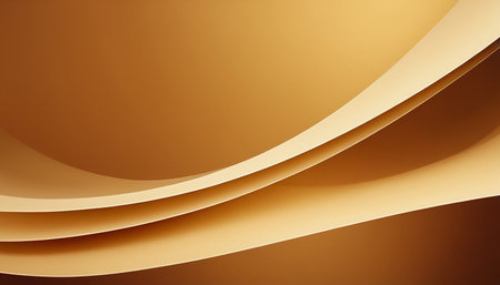 Abstract orange background, 3d render, computer generated, curved linesの素材