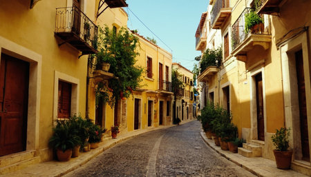 Alleyway. Brindisi. Puglia. Italy.の素材