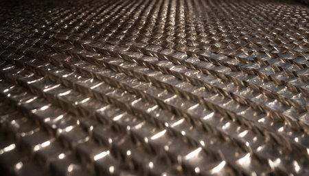 abstract metal background, close up of a metal plate with a patternの素材