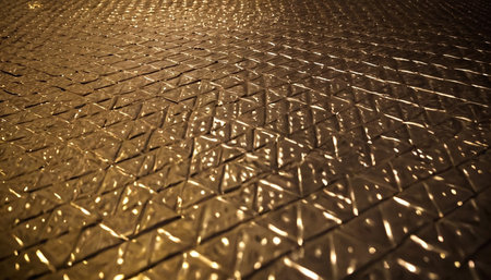 abstract background of a metal surface with a pattern of geometric shapesの素材