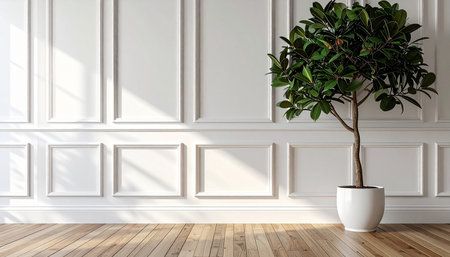 Modern bright interiors apartment 3D rendering illustration mockup computer generated imageの素材