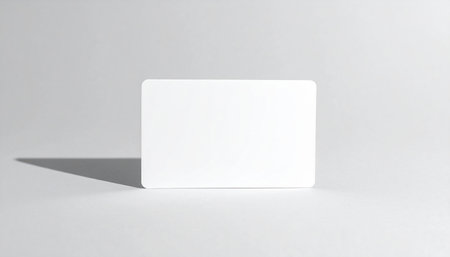 Blank business card mockup on white background. 3D renderingの素材