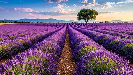 Lavender field in Valensole, Provence, Franceの素材