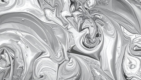 Black and white abstract background. Liquid marble pattern. Monochrome texture.の素材