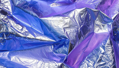 Texture of crumpled aluminum foil. Abstract background and texture for design.の素材
