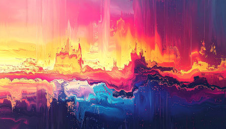 Abstract background. Oil painting style. Colorful palette of colors.の素材