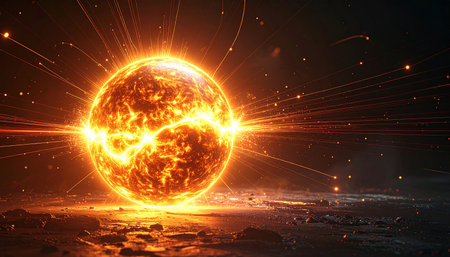 Fractal image of planet. Science and technology concept. 3D Renderingの素材