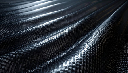 Close-up of a carbon fiber. 3d rendering, 3d illustration.の素材