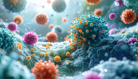 Coronavirus 2019-nCoV. 3d renderの素材
