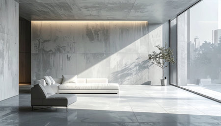 Modern bright interiors apartment 3D rendering illustration computer generated image not photosの素材