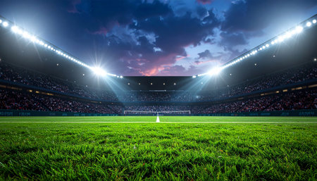 empty marble floor and modern building in city at sunset,panoramaの素材
