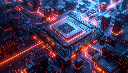 panoramic view of the city of Seoul in South Korea.の素材