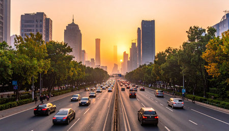 Shanghai Lujiazui Finance and Trade Zone of the modern cityの素材