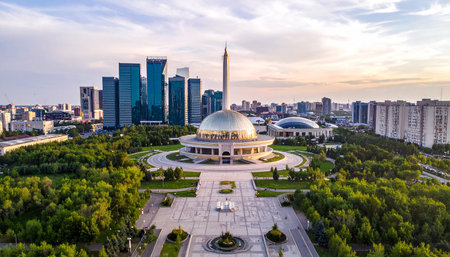 Aerial view of the mosque in the city of Beijing, Chinaの素材