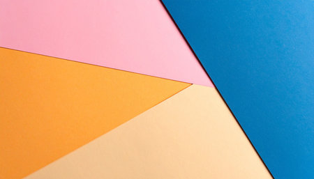 Colorful paper background. Minimal geometric design with copy space.の素材