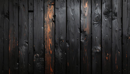 The old wood texture with natural patterns. background old black wooden wallの素材