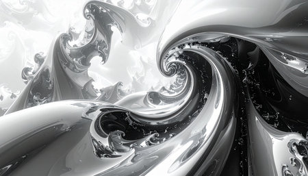 Abstract fractal. Fractal art background for creative design. Decoration for wallpaper, desktop, poster, cover booklet. Print for clothes, t-shirt. Creative illustration for designの素材