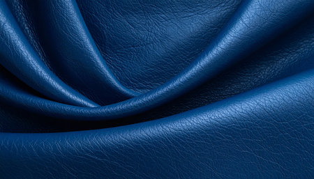 Closeup of blue leather texture background. Luxurious background or wallpaper designの素材