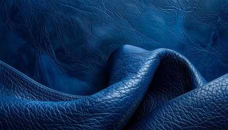 Blue leather texture closeup. Abstract background. 3d render illustrationの素材