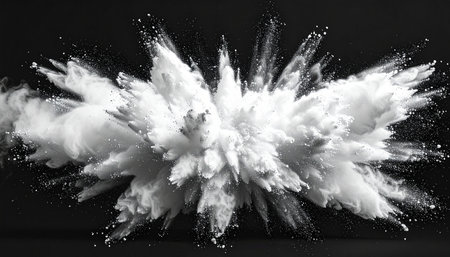 3d rendering of white cloud explosion isolated on black background. Cloud explosionの素材
