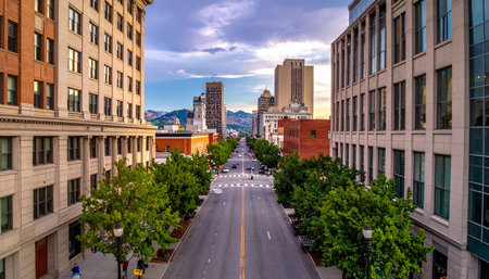 Boston, Massachusetts, USA downtown cityscape at dusk. United States.の素材