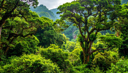 Tropical rainforest at Doi Inthanon National Park, Chiang Mai, Thailandの素材